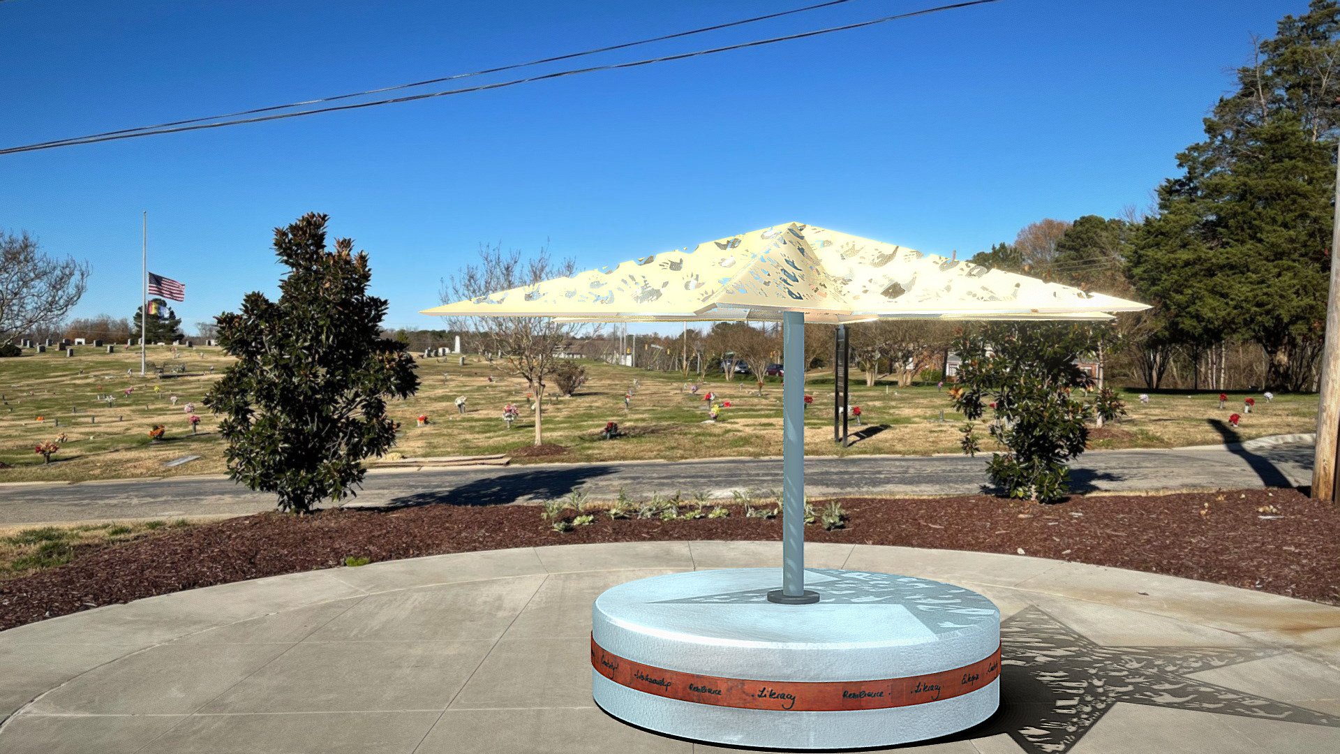 North Star Bench rendering still